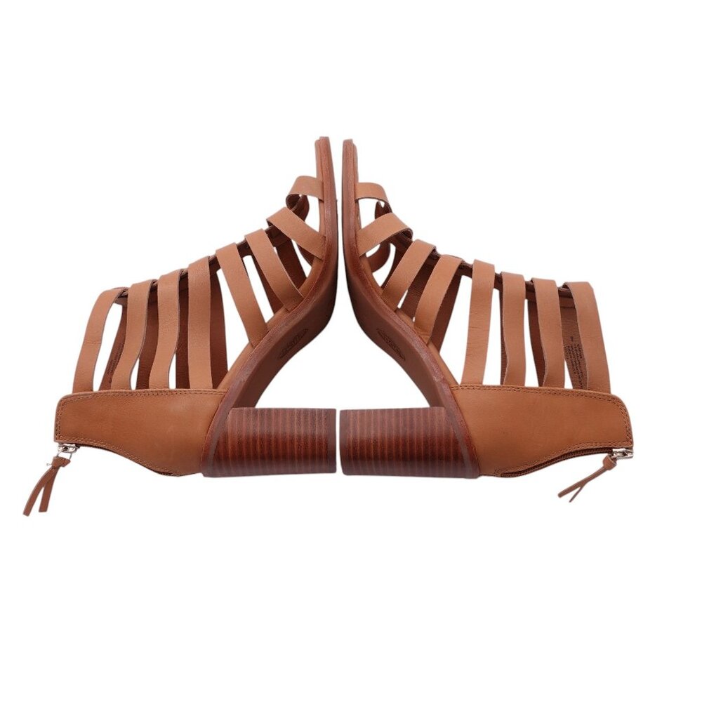Sofft Tan Strappy Block Heel Sandals - Picture 10 of 13